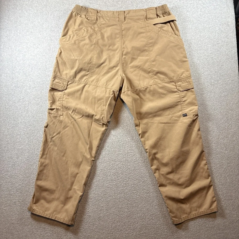 5.11 Tactical Men's 42x30 Double Knee Khaki Pants Hiking Outdoors Cargo Pockets